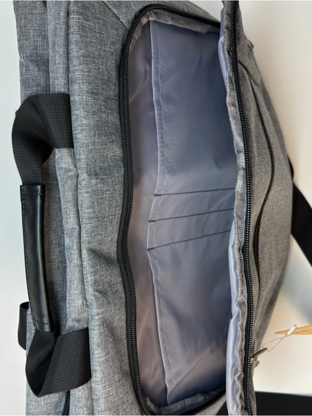 Gray Laptop Messenger Bag for Men